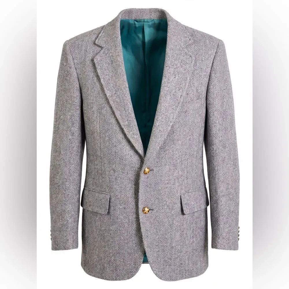 PENDLETON MENS TWEED BLAZER BLUE GRAY SIZE 42
